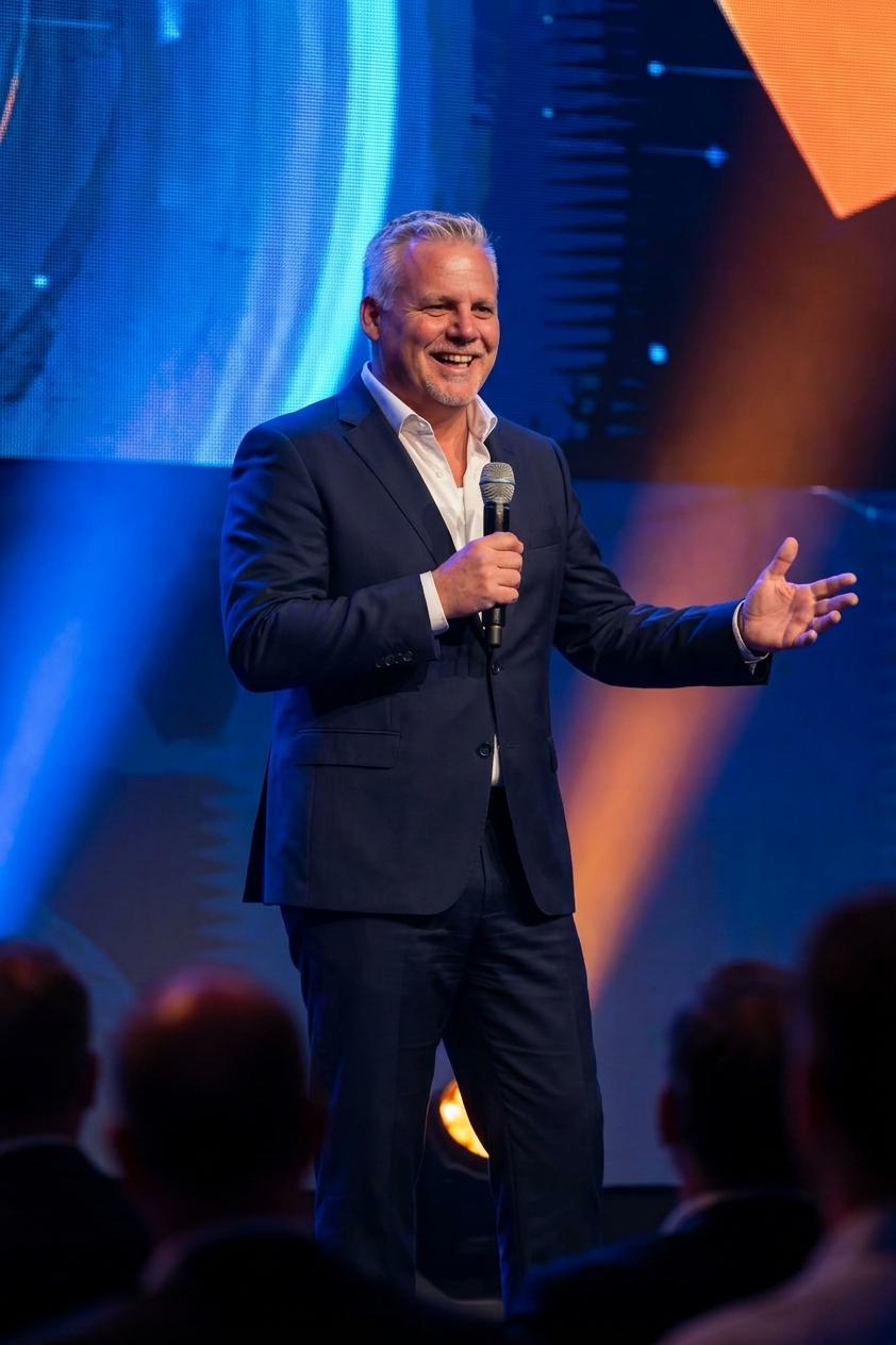 Maik Schwede auf der Bühne