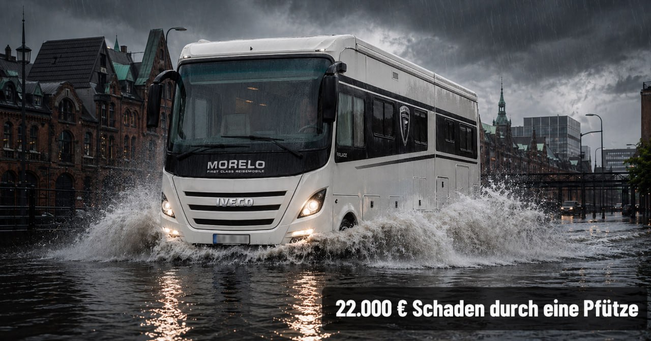 22.000 € Motorschaden durch eine Pfütze — Wasserschlag im Wohnmobil
